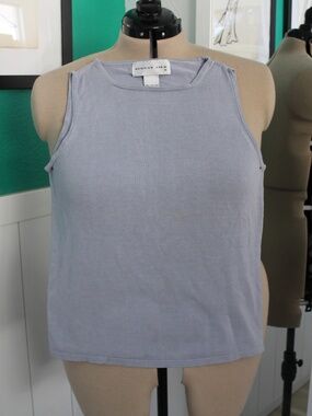 August Silk Lavender Gray Sleeveless Knit Tank Top